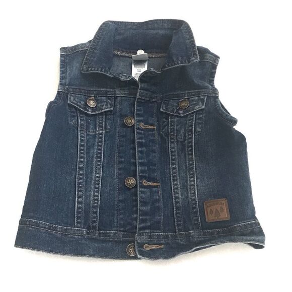 Little Me Denim Jean Vest - Picture 1 of 4